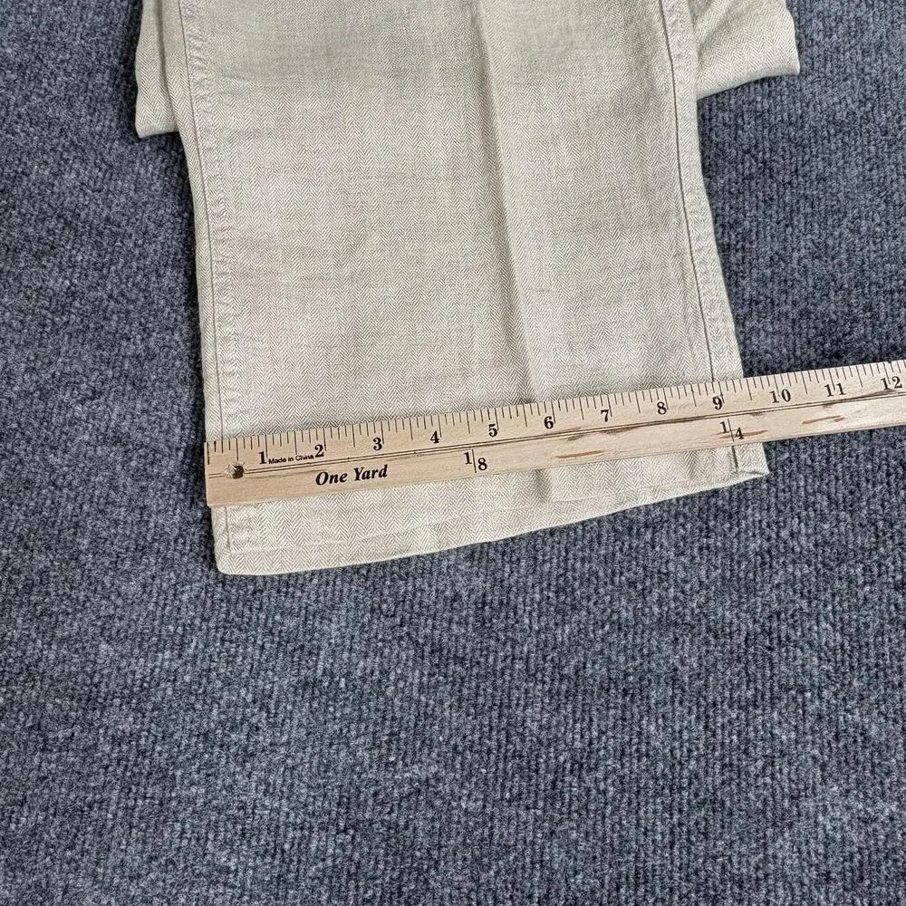 Castagne Linen Pants Mens XLT Natural Drawstring Elastic Waist Casual Relaxed